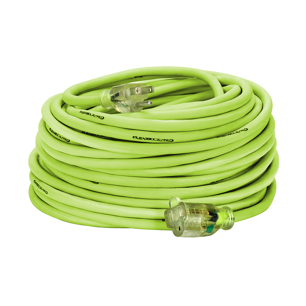 Flexzilla 100 ft. Pro Extension Cord 14/3 AWG - Flockneti
