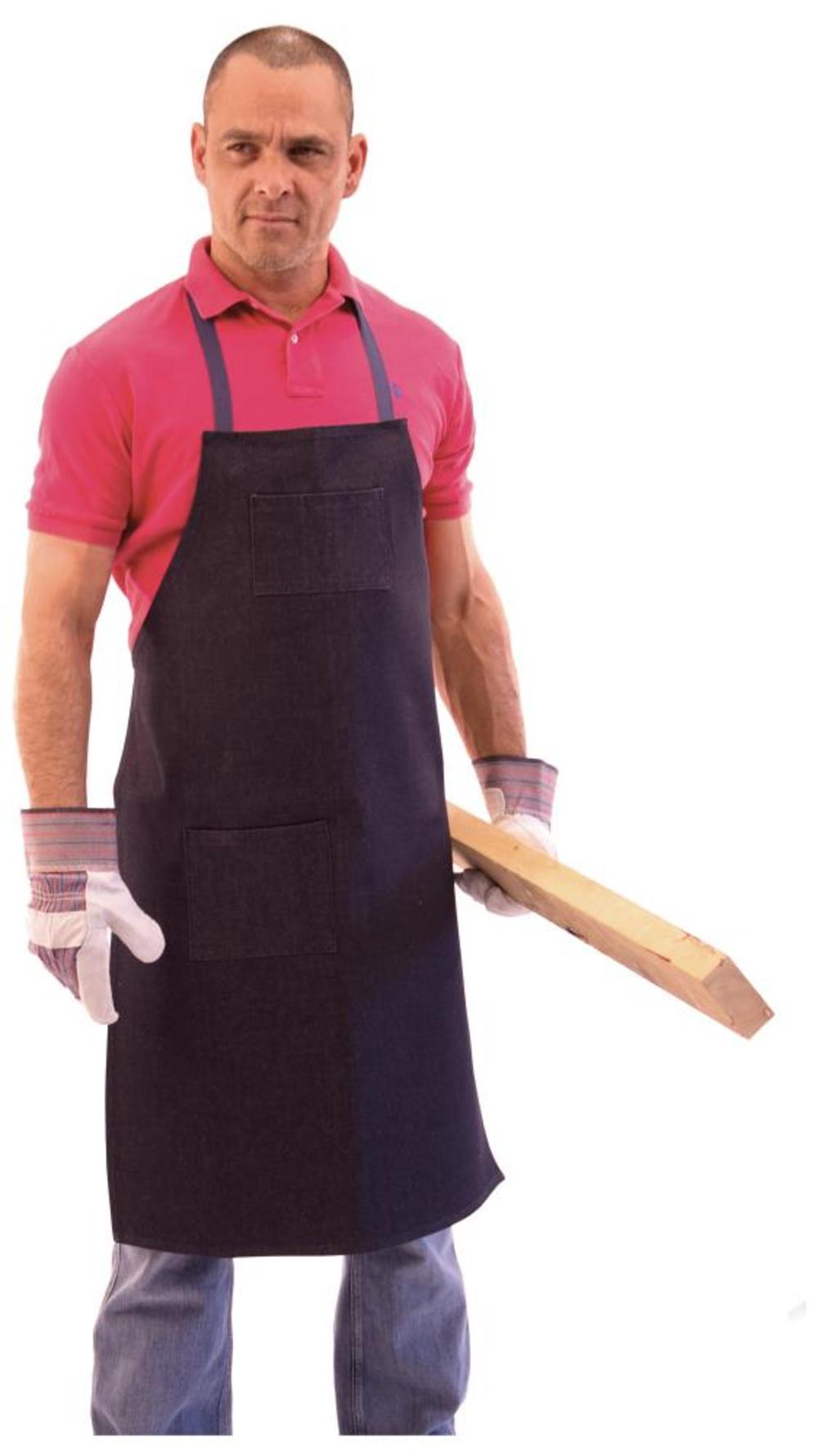ERB F4 Indigo Denim Bib Apron OSFM - Flockneti