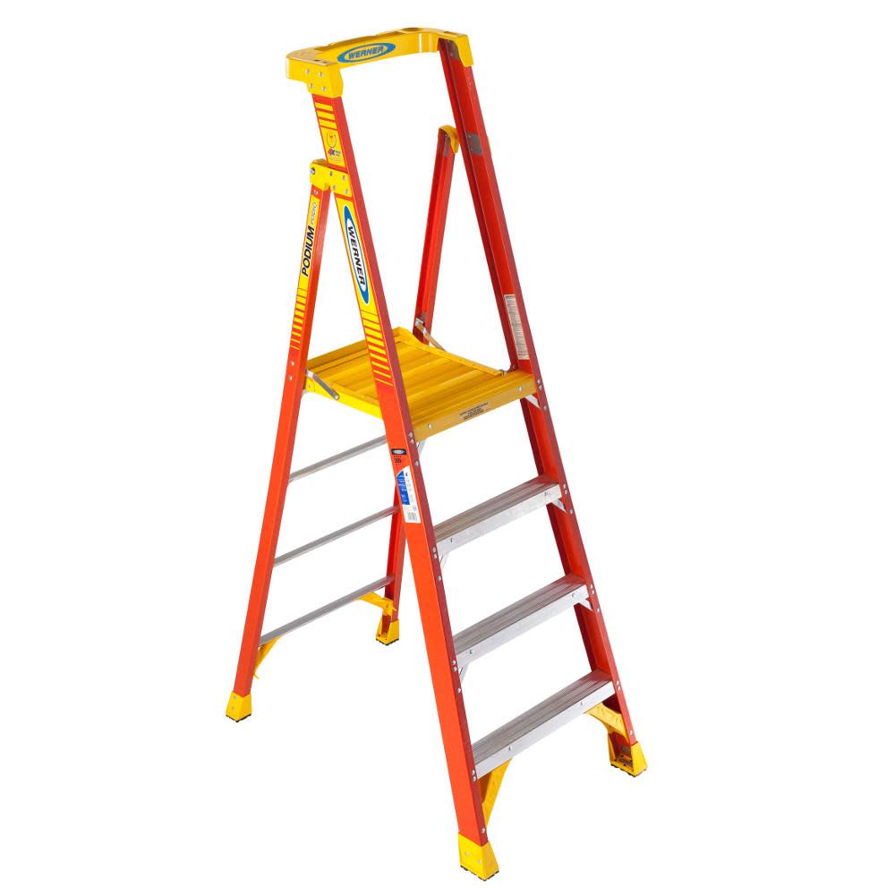 Werner Type IA Fiberglass Podium Ladder - Flockneti