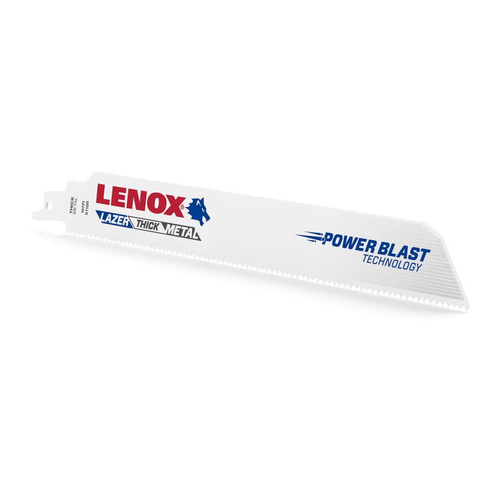 Lenox Reciprocating Saw Blade B9110R 9″ X 1″ X .042″ X 10 TPI 25pk - Flockneti