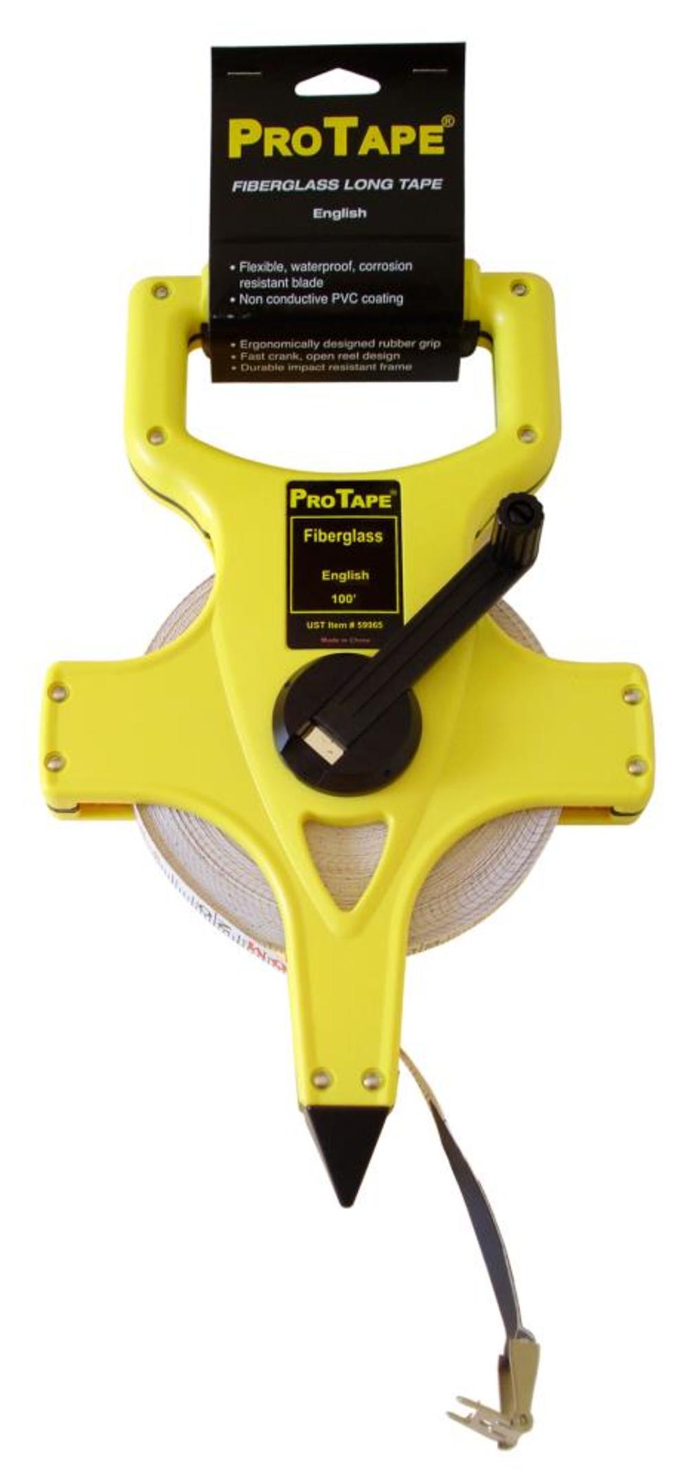 US Tape 100 Ft. Open Reel Long Tape with Fiberglass English Blade - Flockneti