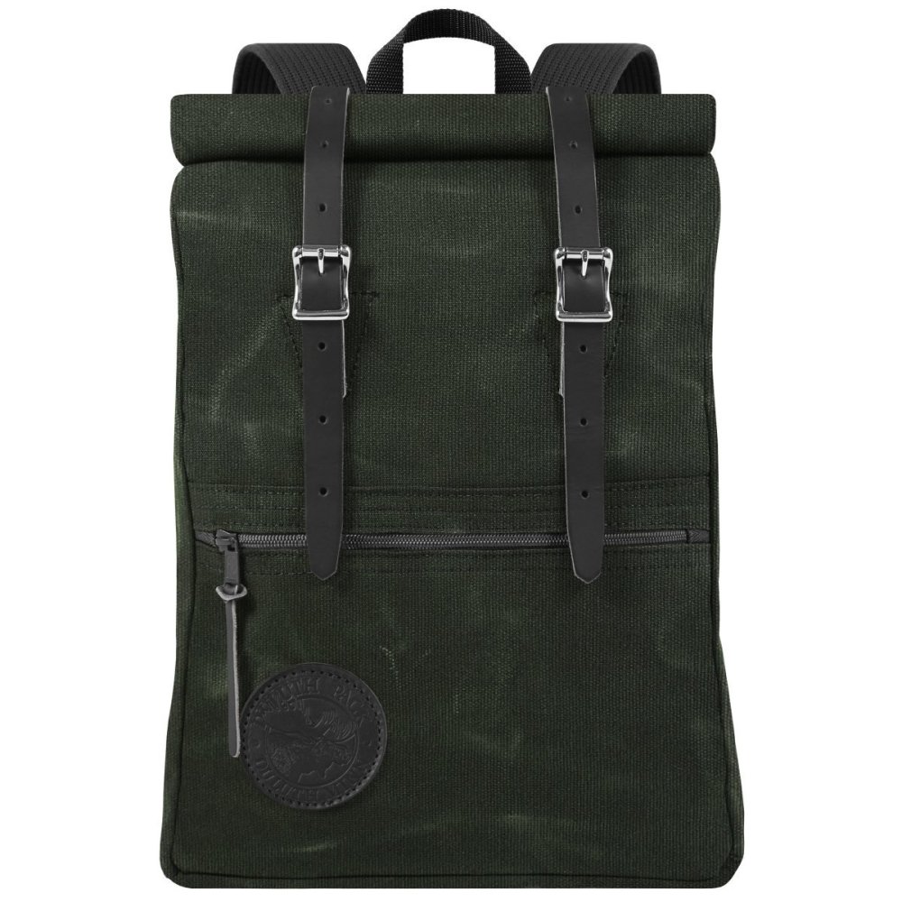 Duluth Pack 13 Liter Capacity Wax Olive Drab Roll Top Scout Pack - Flockneti