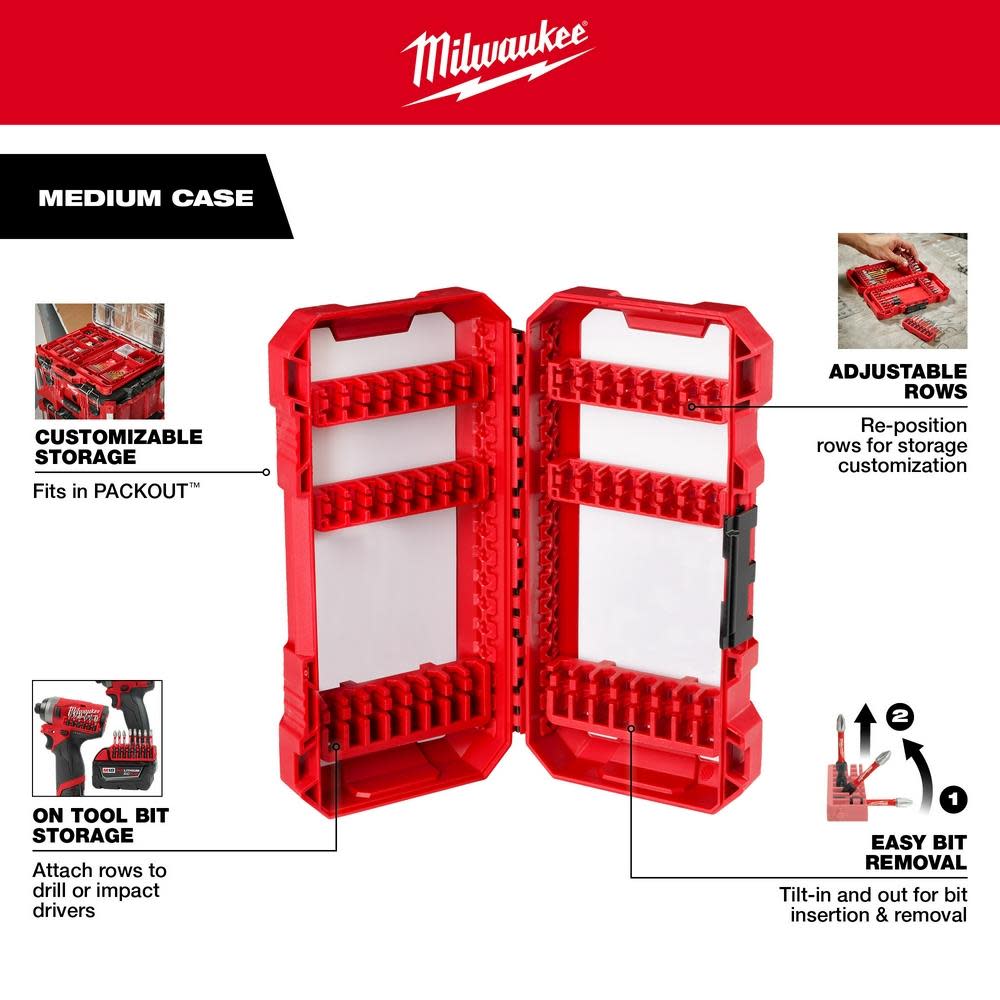 Milwaukee Customizable Medium Case for Impact Driver Accessories - Flockneti