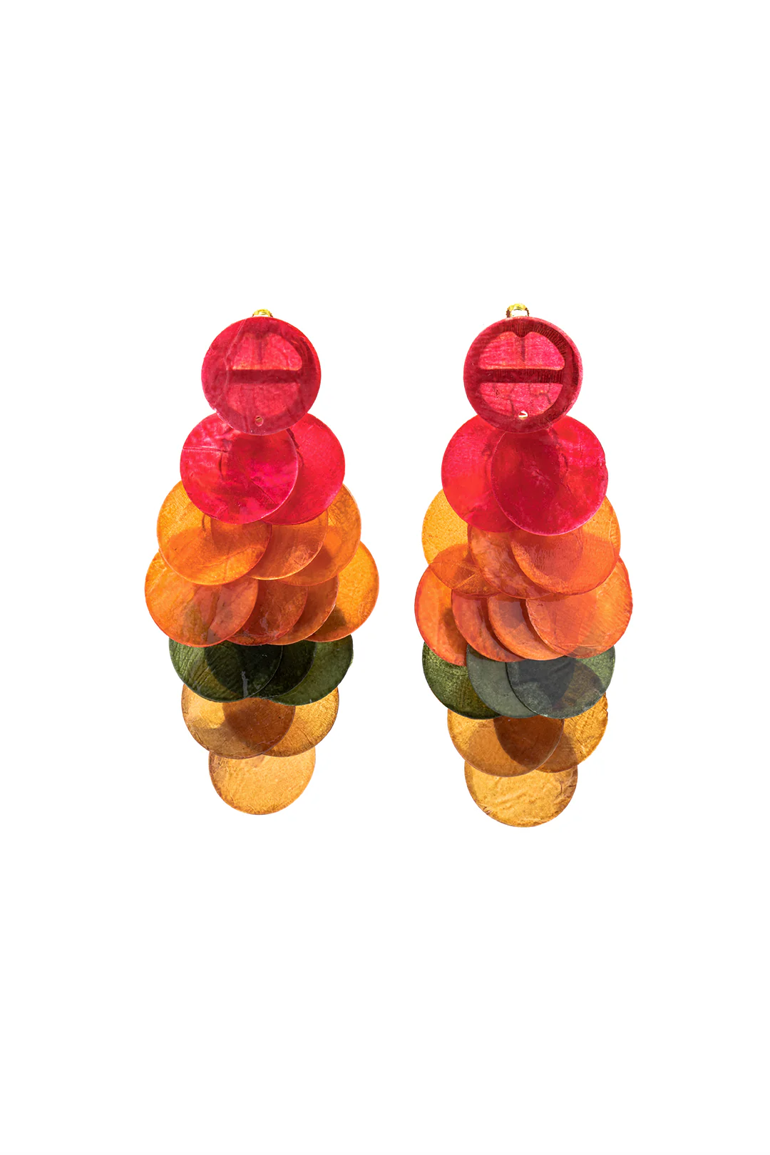 Shell Fringe Clip Earrings - Flockneti