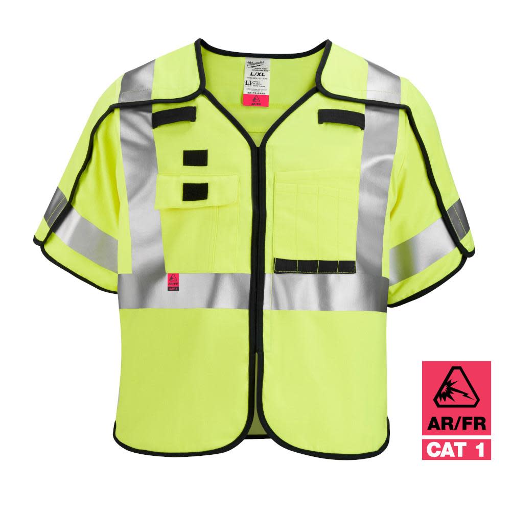 Milwaukee High Vis Safety Vest Class 3 Breakaway AR/FR Cat 2 - Flockneti