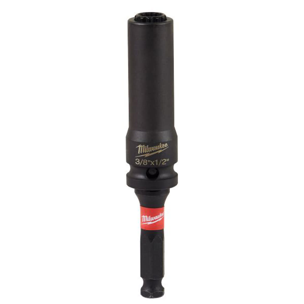 Milwaukee Shockwave Lineman’s 12PT 3/8″ & 1/2″ 2-in-1 Socket - Flockneti