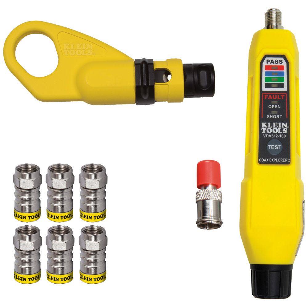 Klein Tools Coax Connect Install and Test Kit - Flockneti