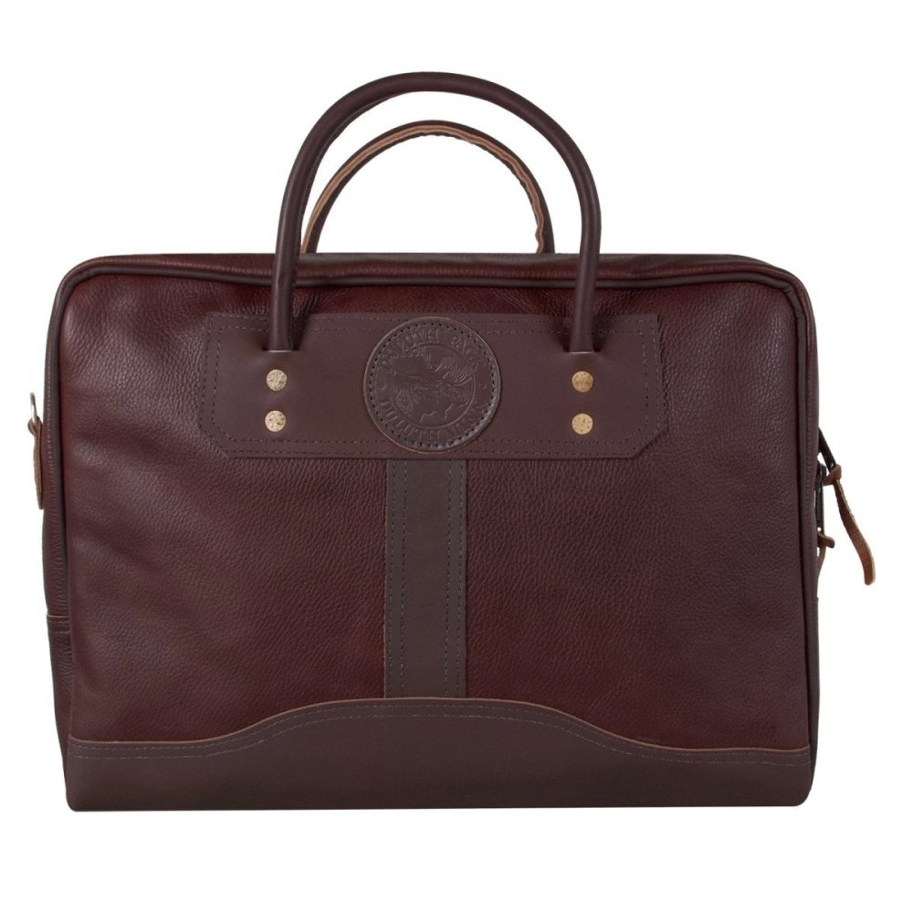 Duluth Pack 18 Liter Capacity Brown Pebbled Leather Doctor’s Weekend Bag - Flockneti