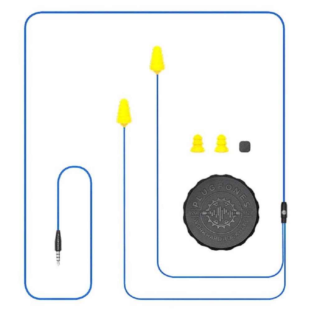 Plugfones Guardian Noise Suppressing Headphones (Blue/Yellow) - Flockneti