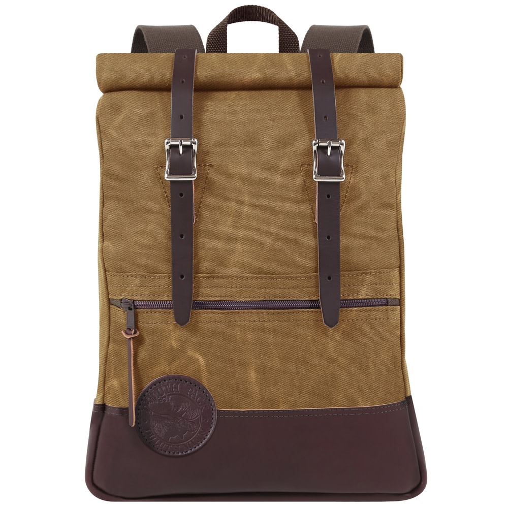 Duluth Pack Deluxe Roll-Top Scout Backpack – Waxed Khaki - Flockneti