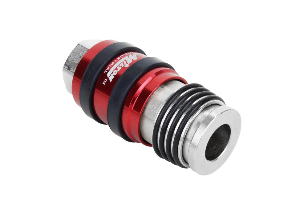 Milton 2 In ONE Universal Safety Exhaust Coupler  3/8″ FNPT x 3/8″ Body Flow - Flockneti