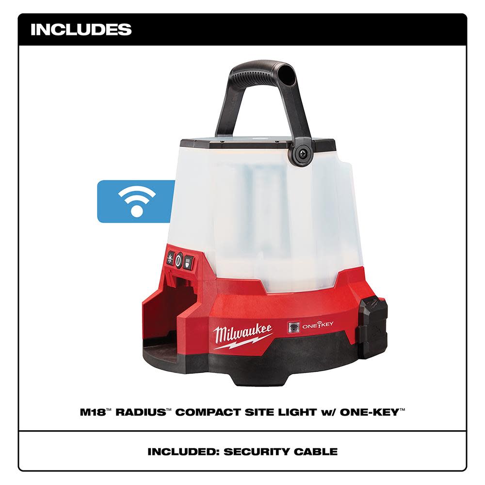 Milwaukee M18 RADIUS LED Compact Site Lightwith ONE-KEY - Flockneti