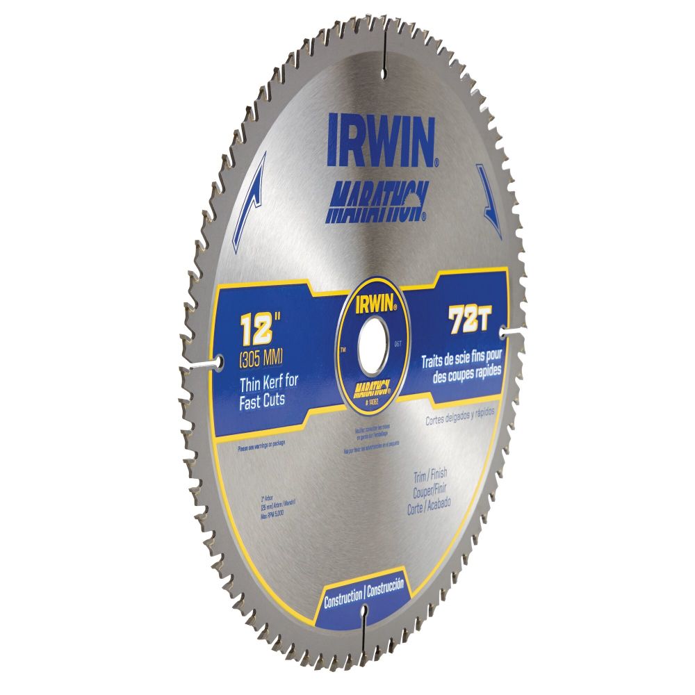Irwin Marathon Carbide Table/Miter Circular Blade 12″ 72T - Flockneti
