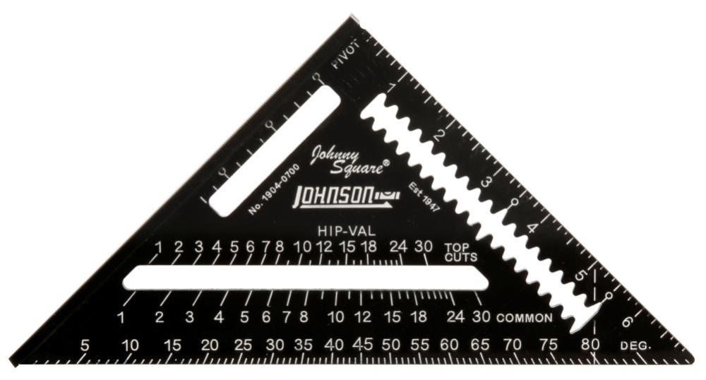 Johnson Level Johnny Square Professional Easy-Read Aluminum Rafter Square - Flockneti