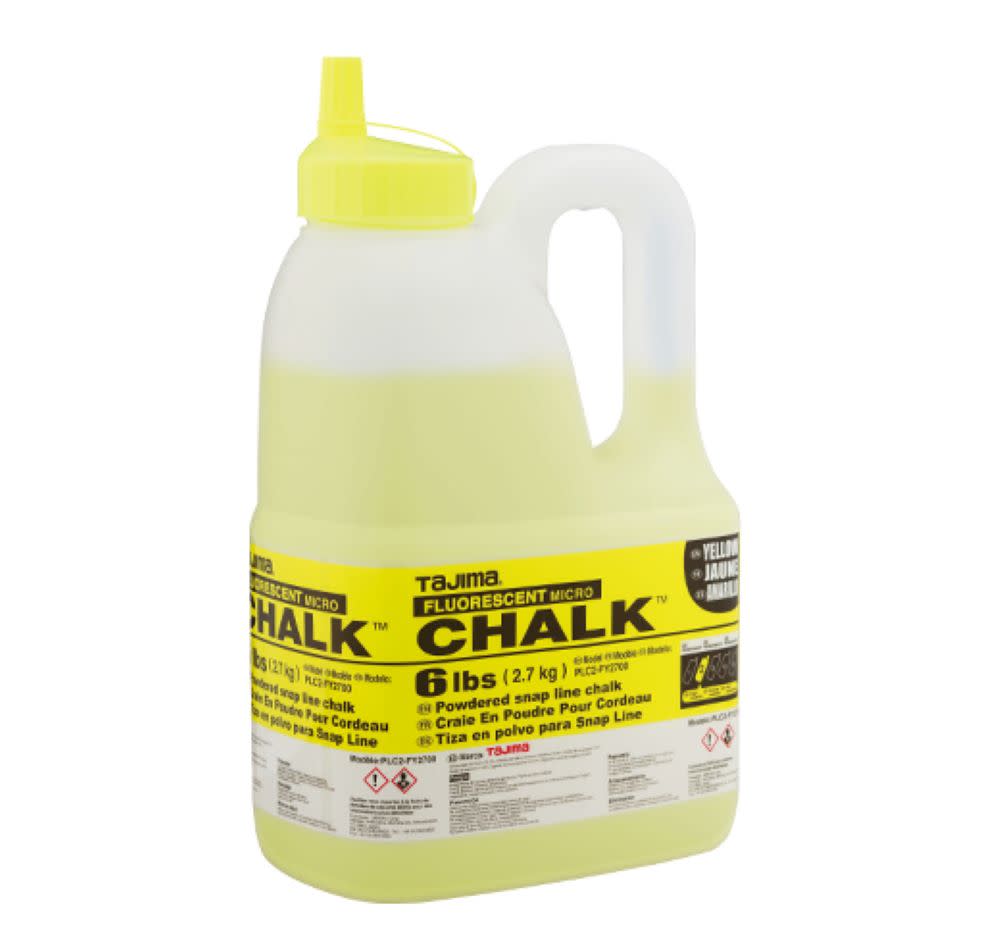 Tajima Micro Chalk Powdered Snap Line Chalk Fluorescent Yellow 6 lbs - Flockneti