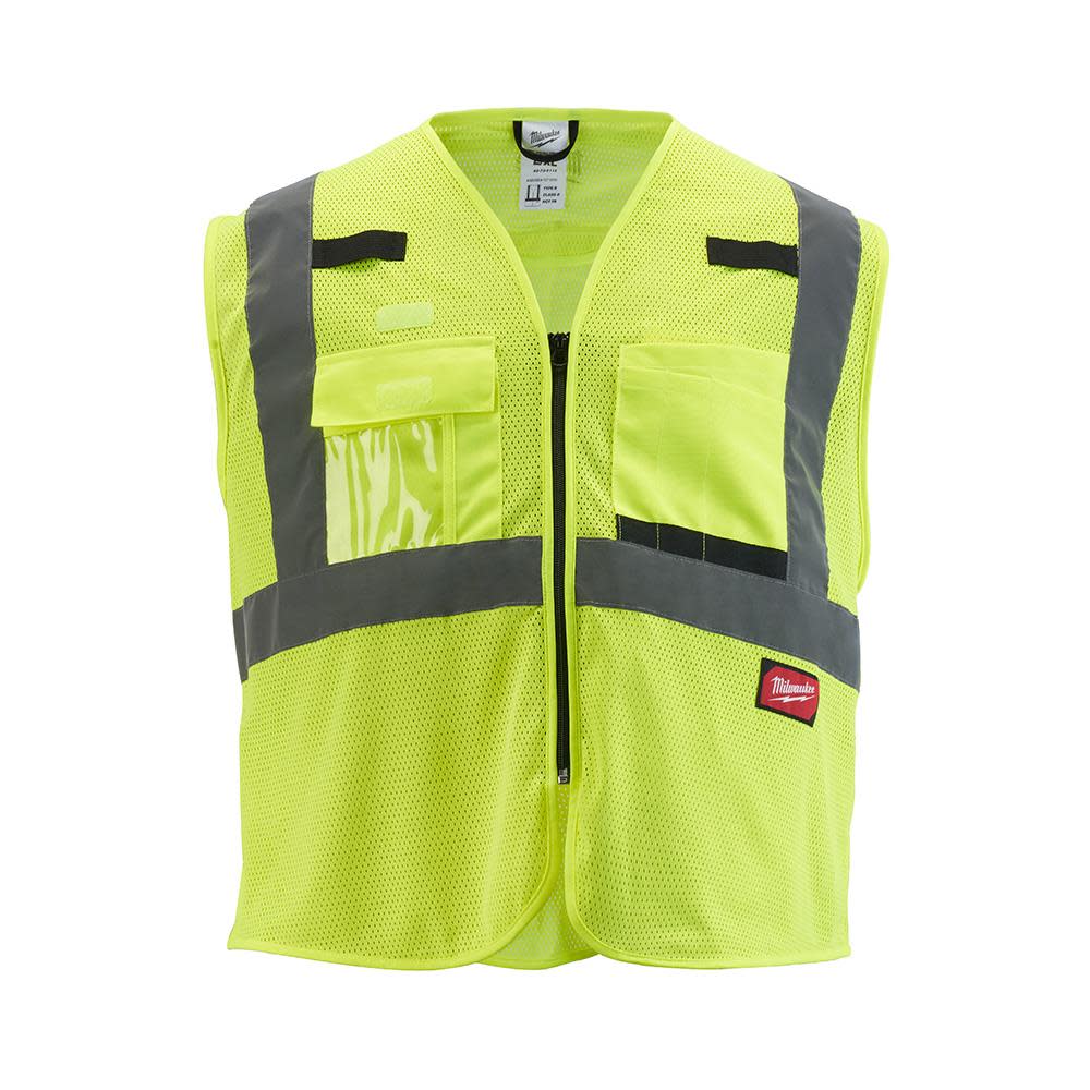Milwaukee Class 2 High Visibility Mesh Safety Vest - Flockneti