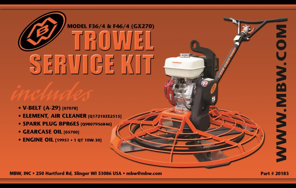 MBW 46 In. Power Trowel Service Kit - Flockneti