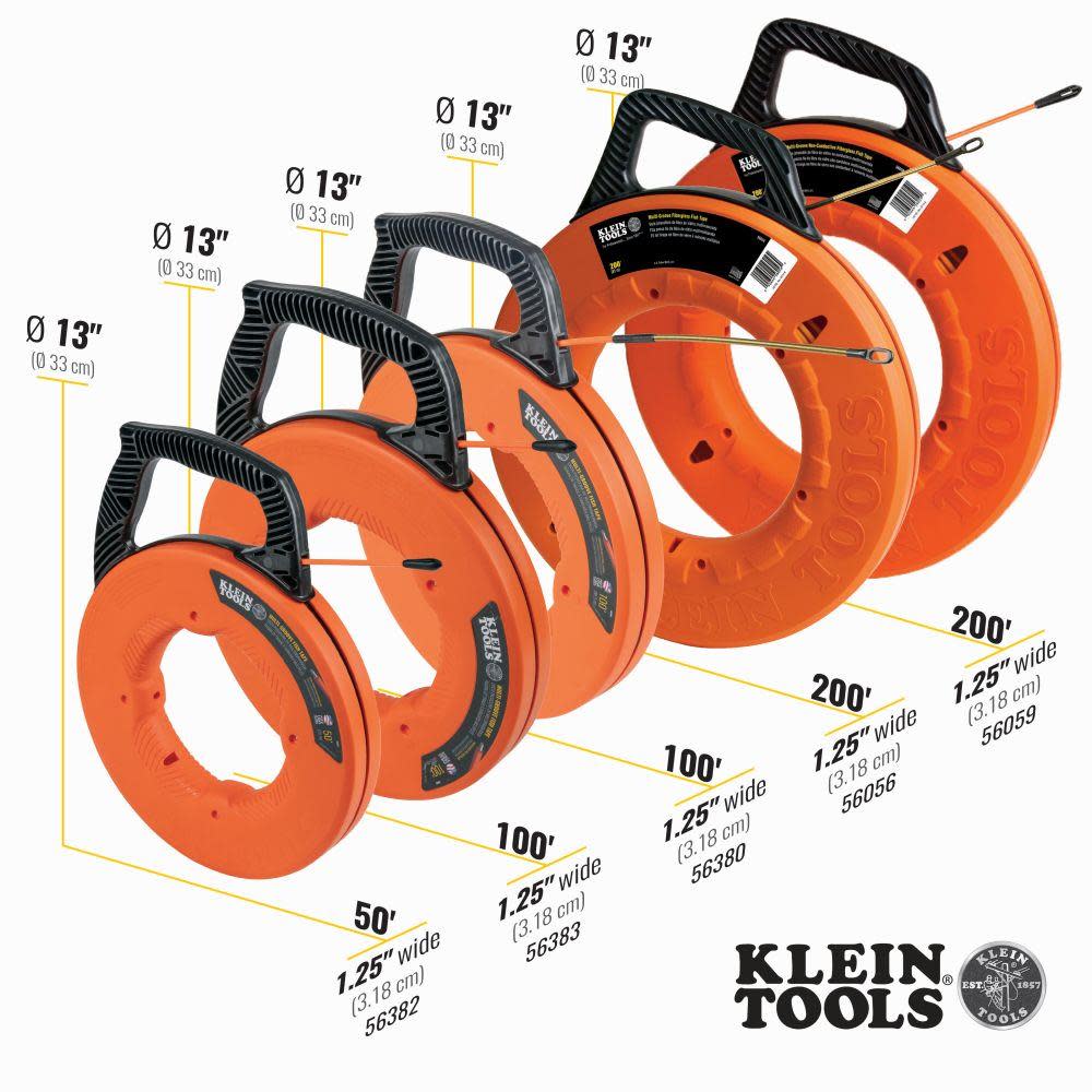 Klein Tools Multi-Groove Fish Tape 200 ft - Flockneti