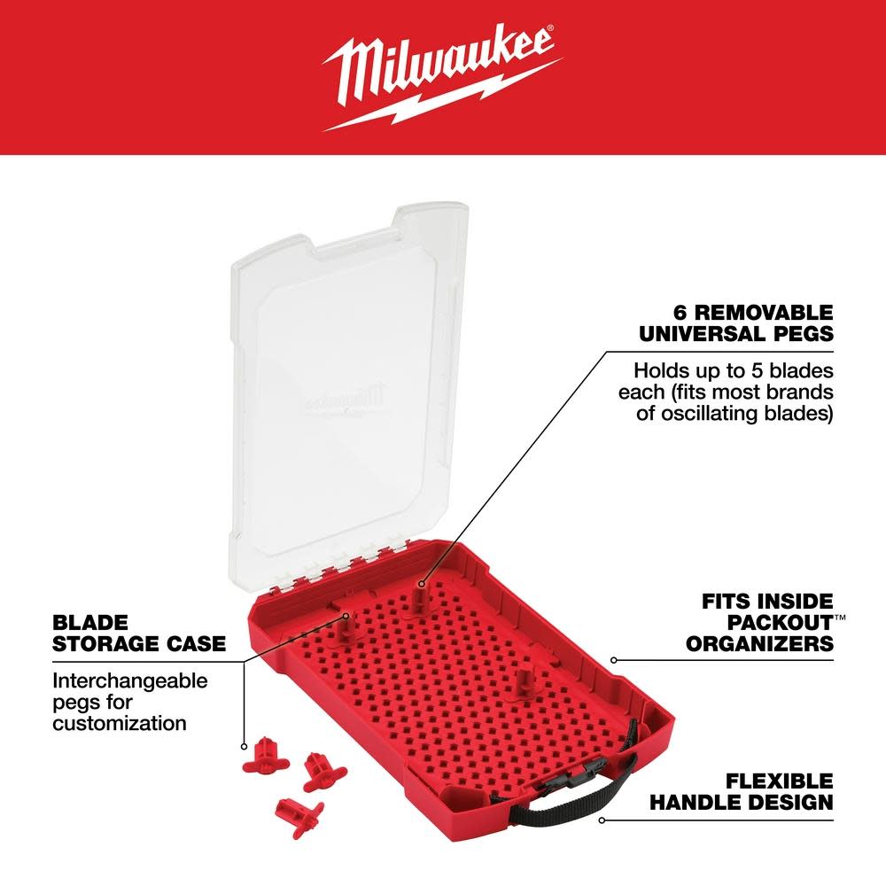 Milwaukee OPEN-LOK Modular Oscillating Blade Case - Flockneti