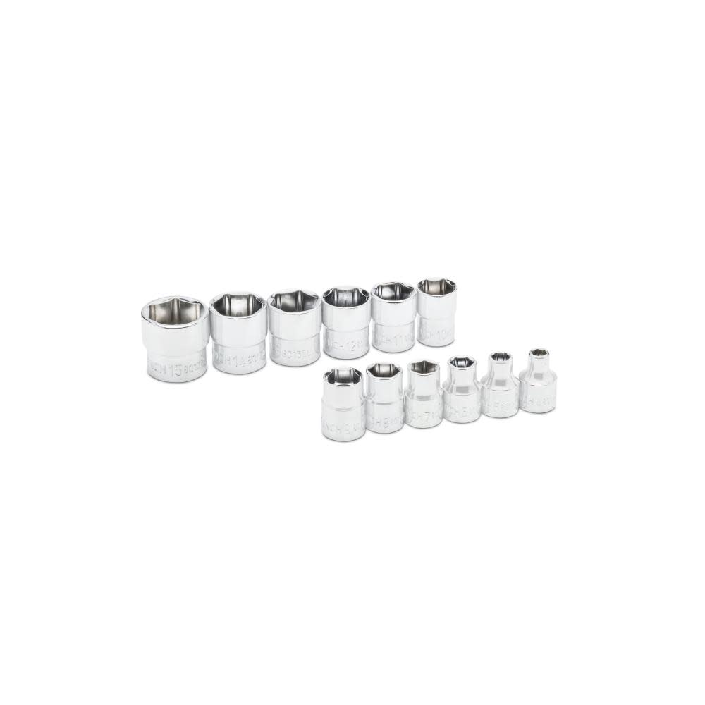 GEARWRENCH 1/4″ Drive 6 Point Metric Stubby Length Socket Set 12pc - Flockneti