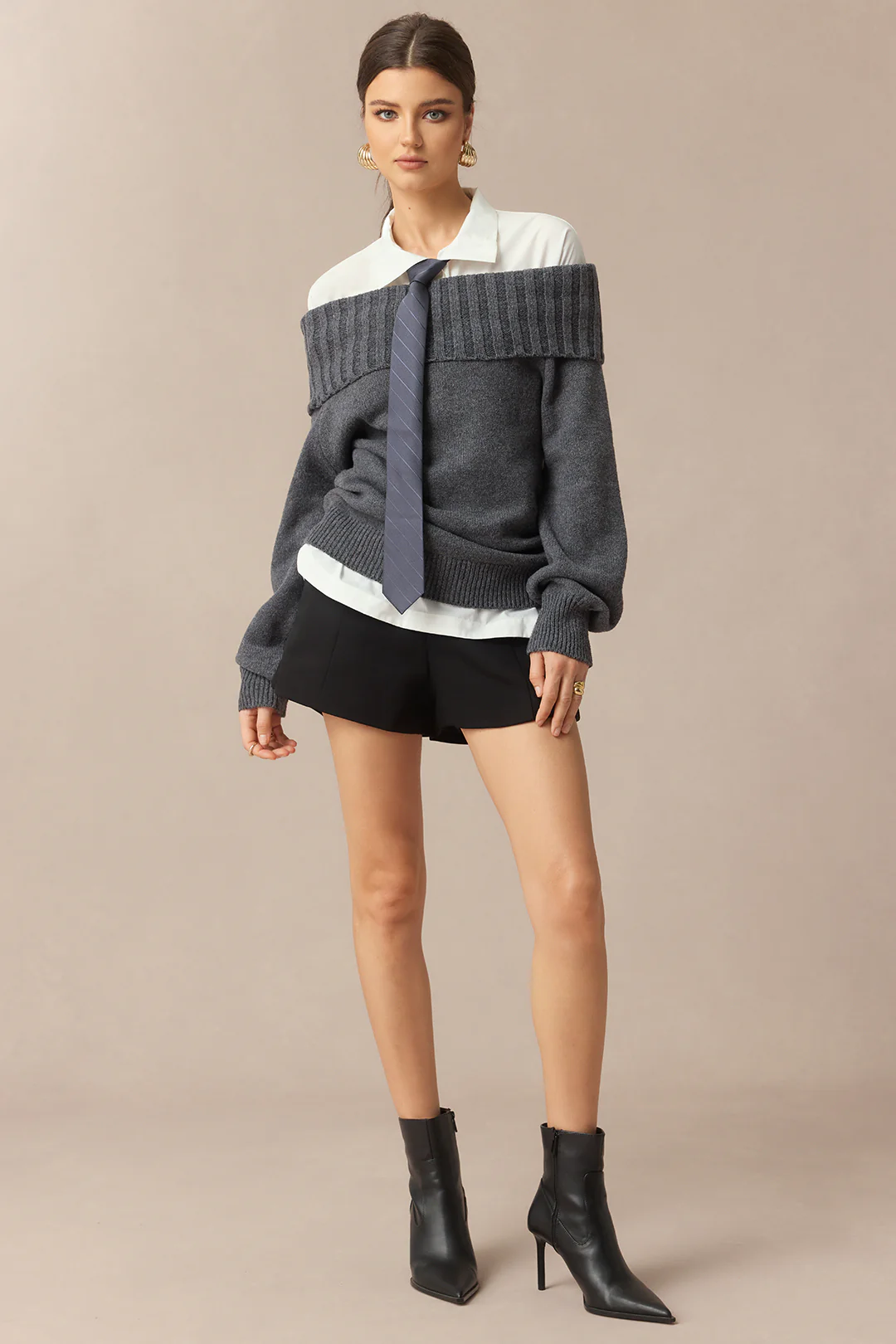 Knit Off Shoulder Long-Sleeve Top - Flockneti