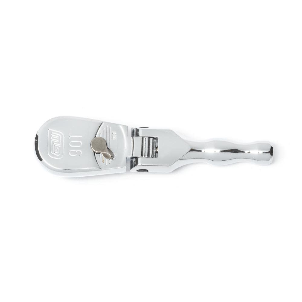 GEARWRENCH 3/8″ Drive 90 Tooth Stubby Flex Head Teardrop Ratchet 5″ - Flockneti