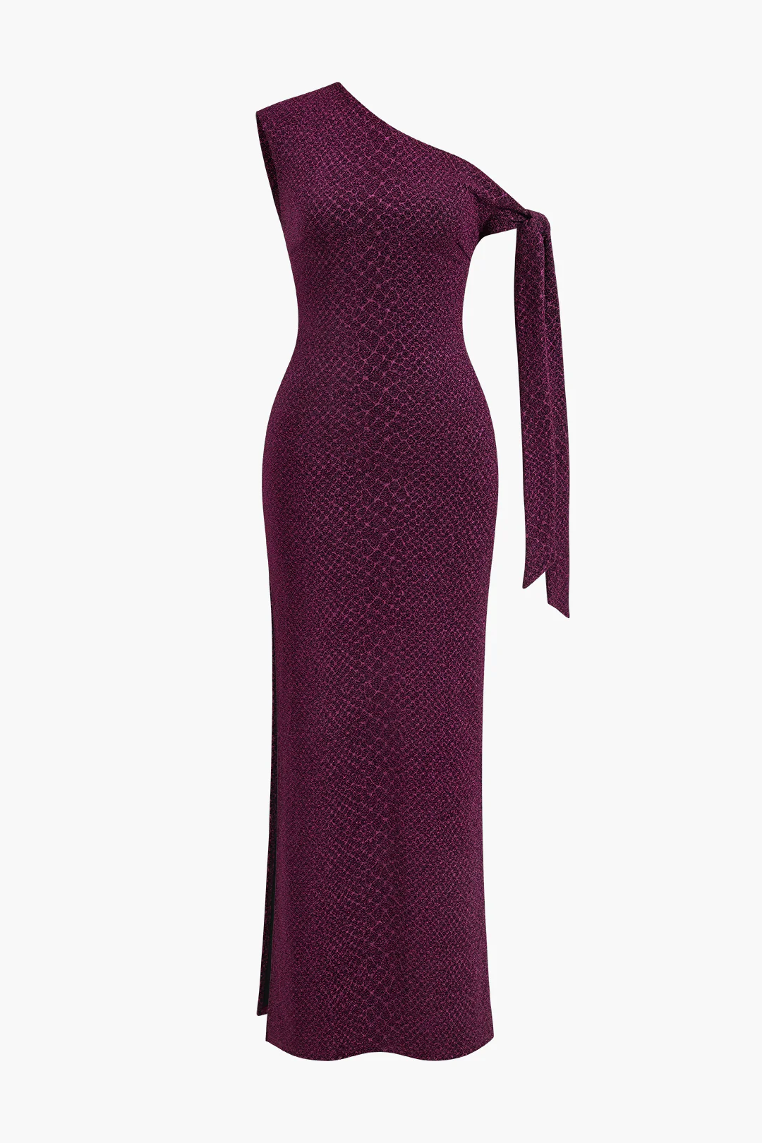 Asymmetrical Sleeveless Tie Knot Maxi Dress - Flockneti