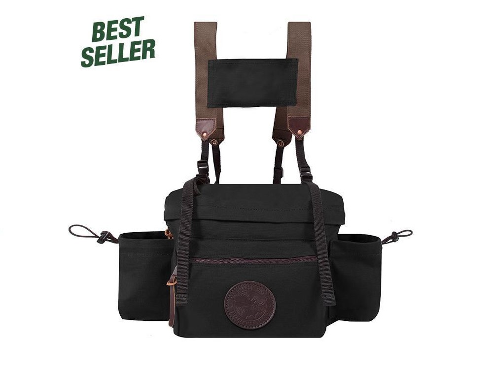 Duluth Pack 12 Liter Capacity Black Canvas All Day Lumbar Pack - Flockneti