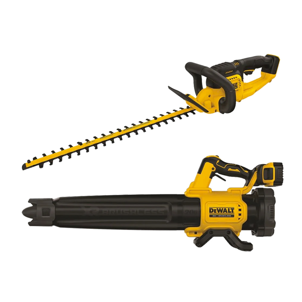 DEWALT 20V MAX Lithium Ion XR Brushless Handheld Blower & Hedge Trimmer Kit - Flockneti