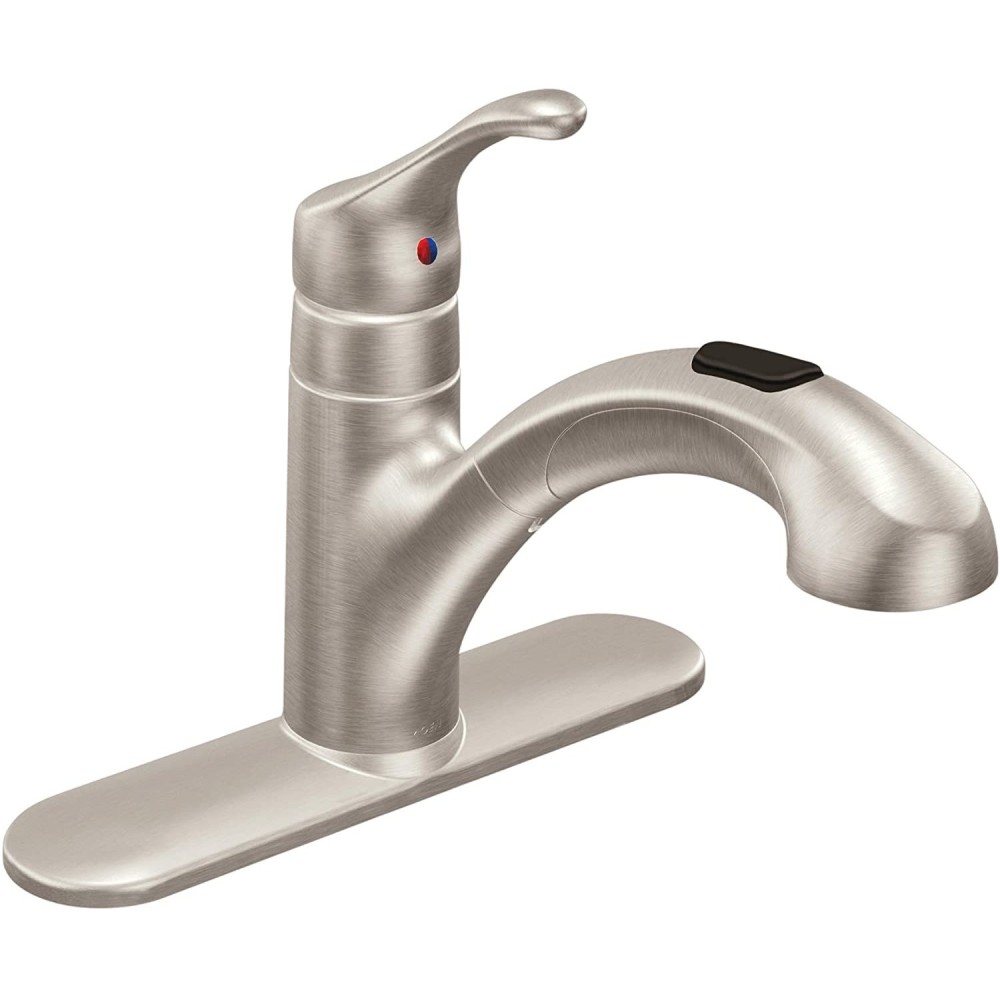 Moen Renzo Kitchen Faucet Spot Resist Stainless 1 Handle Pullout - Flockneti