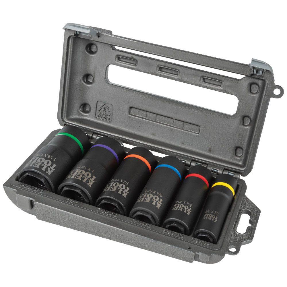 Klein Tools 2-in-1 Socket Set 6 Point 6pc - Flockneti