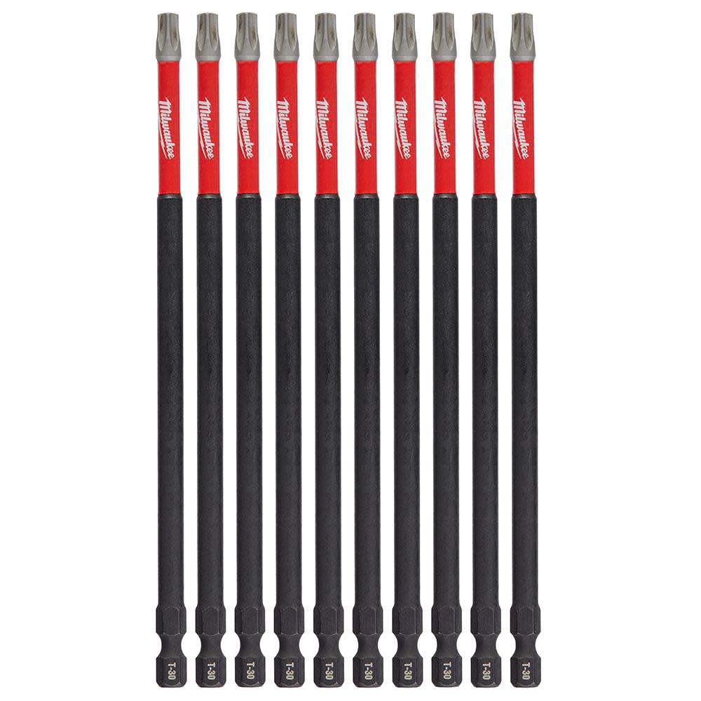 Milwaukee SHOCKWAVE 6 in. Impact Torx T30 Impact Driver Bit 10PK - Flockneti