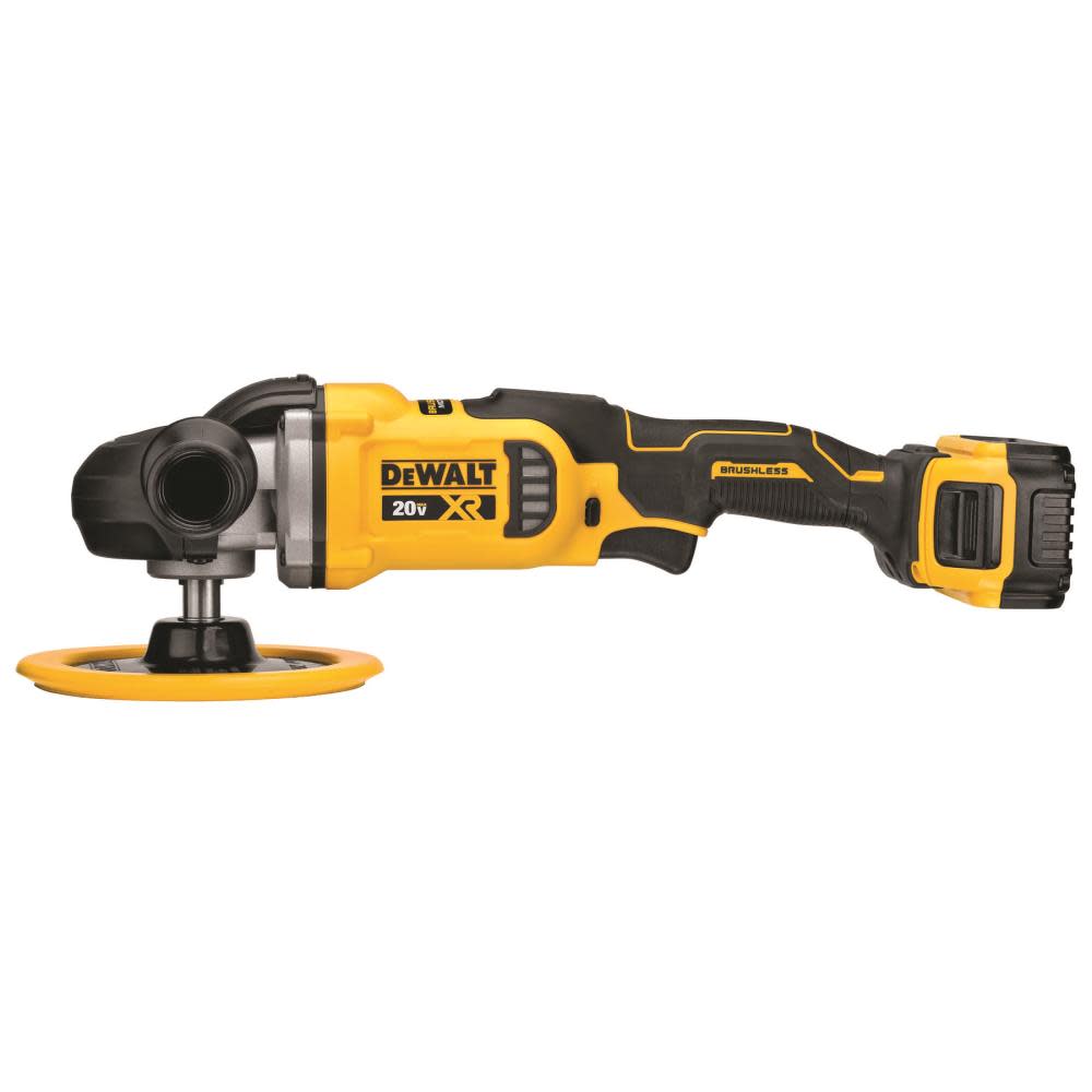 DEWALT 20V MAX* XR 7 in (180mm) Cordless Variable Speed Rotary Polisher Kit - Flockneti