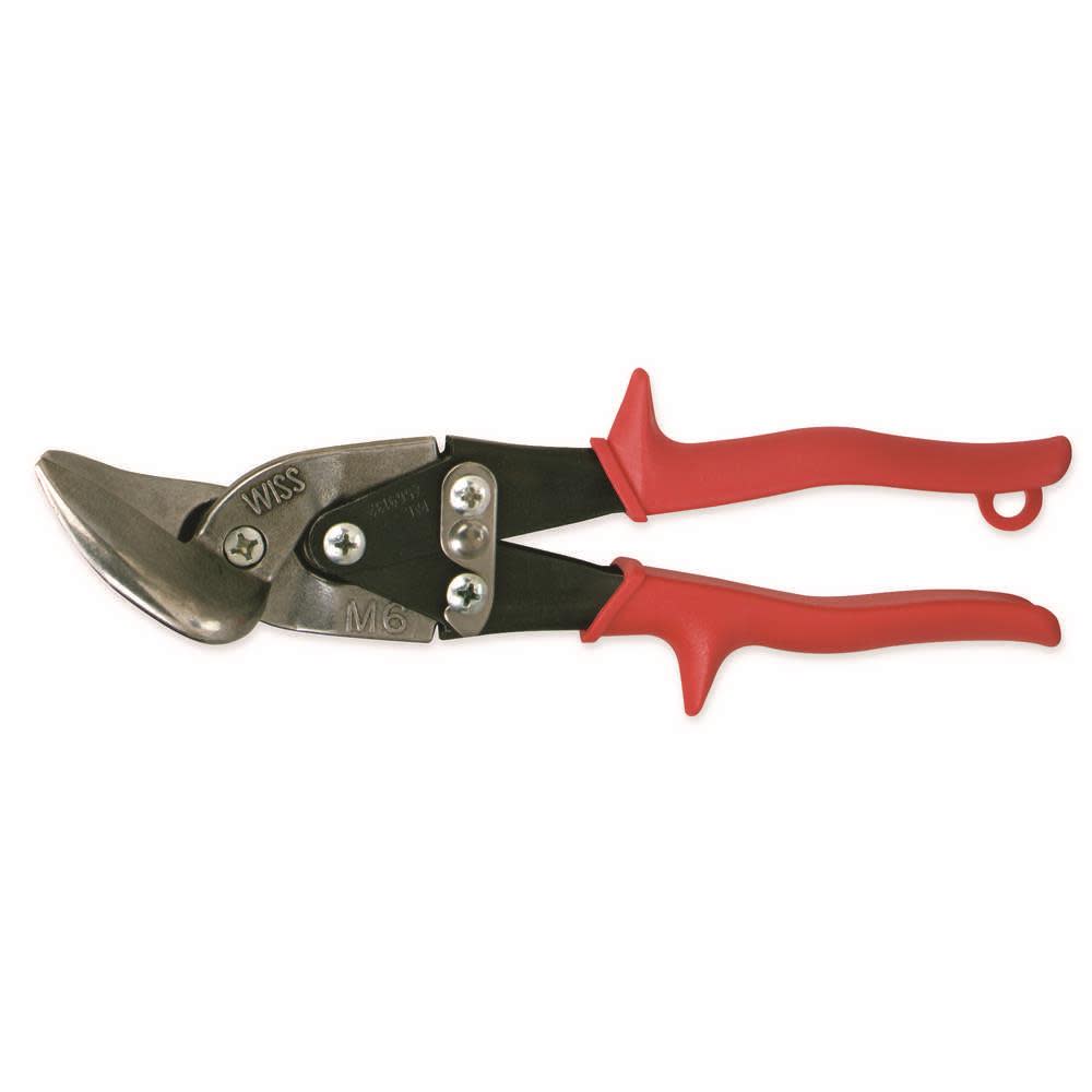 Crescent Wiss Metalmaster Offset Snips Straight to Left Red Grips 9-1/4 In. - Flockneti