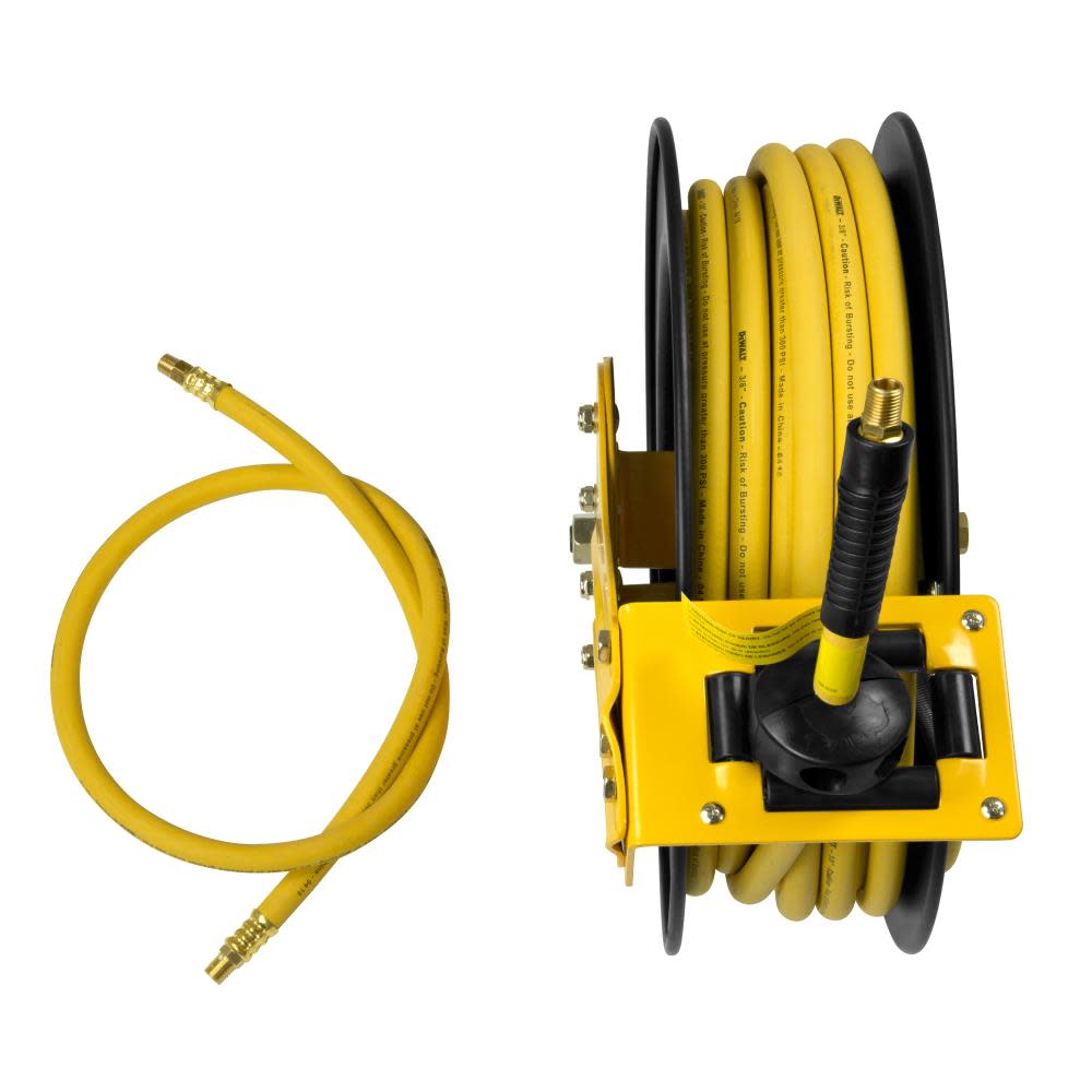 DEWALT 3/8 in. x 50 ft. Single Arm Auto Retracting Air Hose Reel - Flockneti