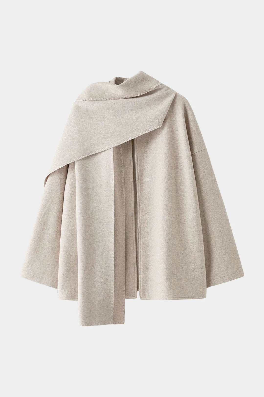 Woolen Solid Wrap Jacket - Flockneti