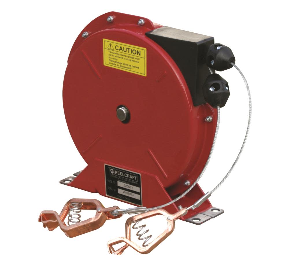 Reelcraft 50 Ft. Spring Retractable Grounding Reel Steel - Flockneti