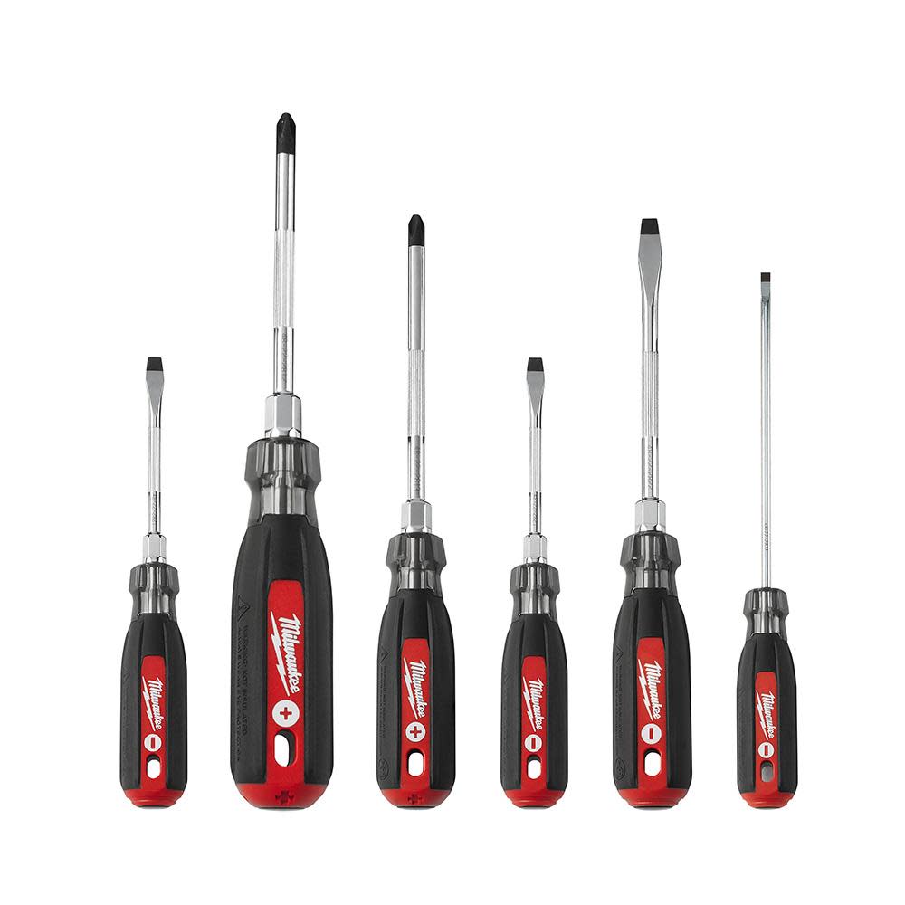 Milwaukee 6Pc Cushion Grip Screwdriver Kit - Flockneti