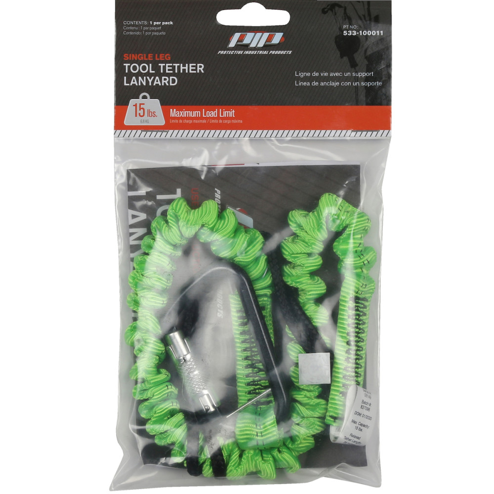 Protective Industrial Products Tool Tethering Lanyard 10 Lbs Maximum Load Limit Single Leg - Flockneti