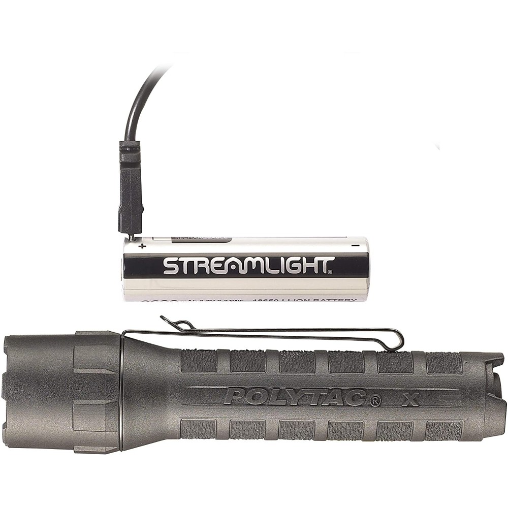 Streamlight PolyTac X Flashlight USB Black Tactical Handheld - Flockneti