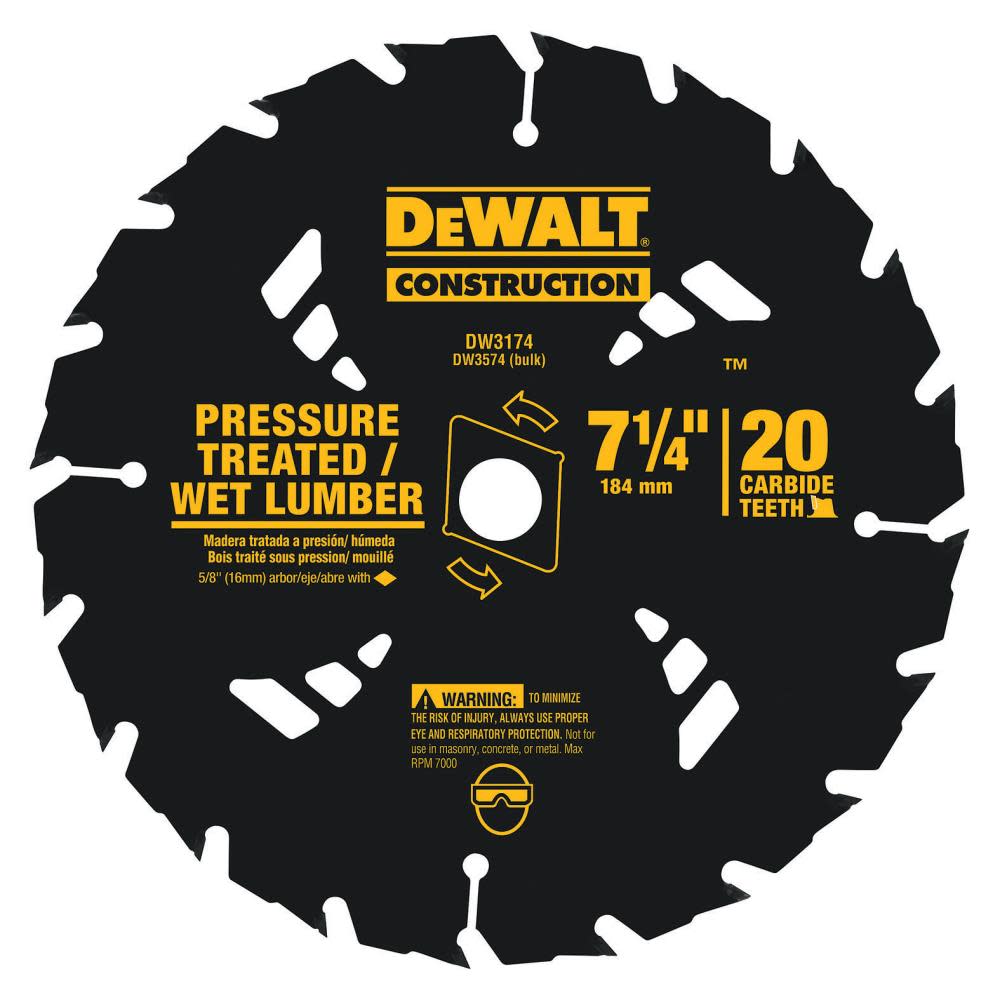 DEWALT 7-1/4 In. Pressure Treated Blade - Flockneti