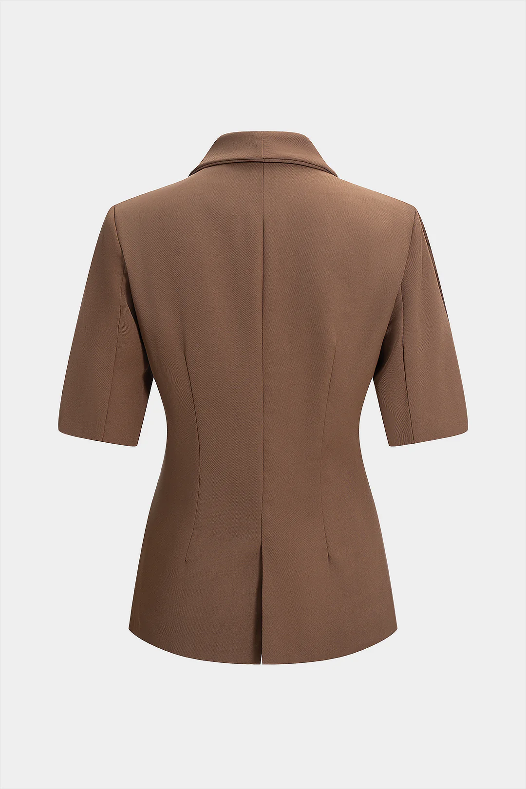V-Neck Button Short-Sleeve Blazer - Flockneti