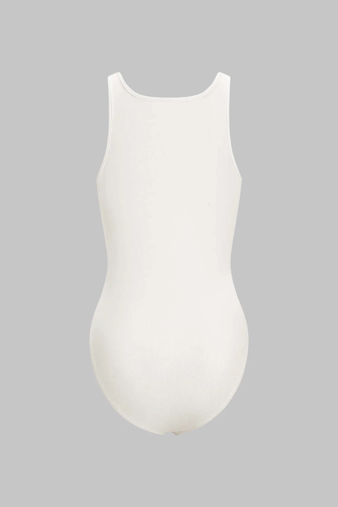 Letter Print Sleeveless Slip Bodysuit - Flockneti
