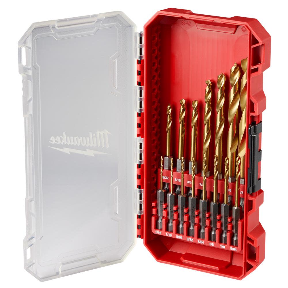 Milwaukee SHOCKWAVE Impact Duty RED HELIX Titanium Drill Bit Set 15pc - Flockneti