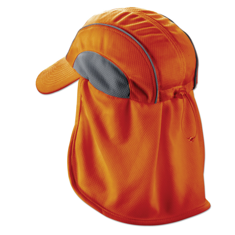 Ergodyne Orange High Performance Hat with Neck Shade - Flockneti