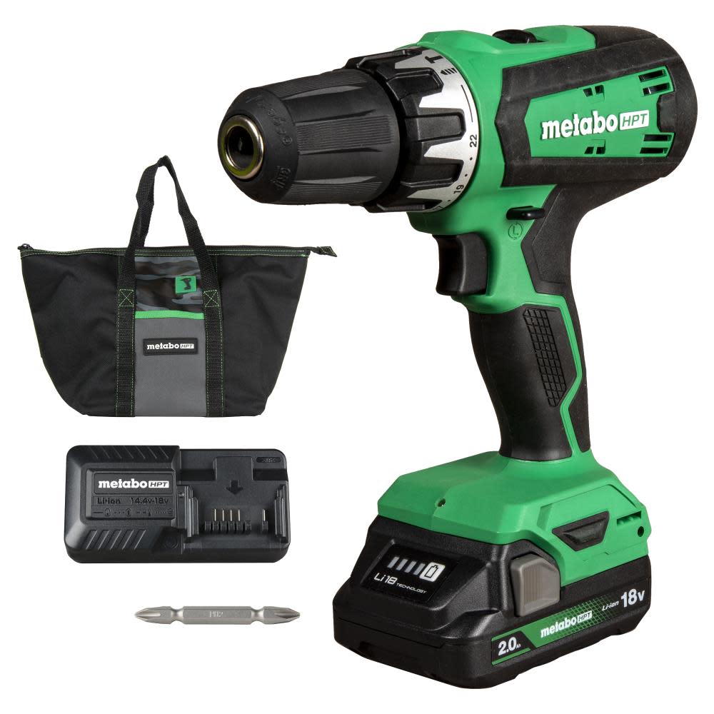 Metabo HPT 18V Drill Driver Cordless Brushed Kit - Flockneti