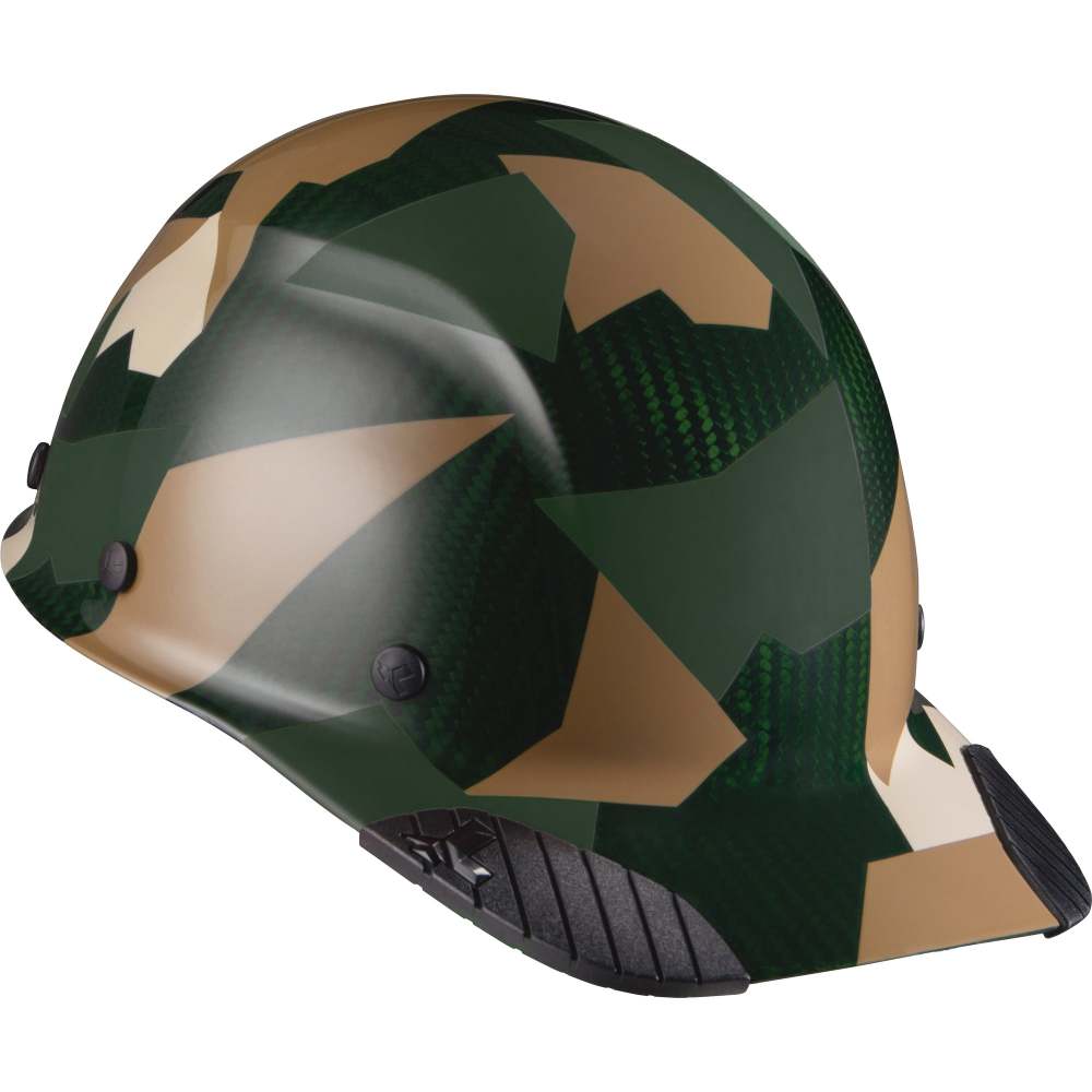 Lift Safety Hard Hat DAX Jungle Camo Carbon Fiber Cap Style - Flockneti