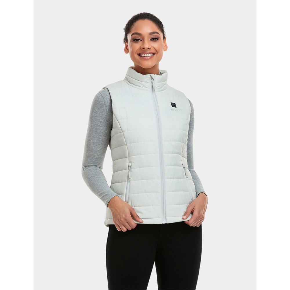 ORORO Womens Off-White Classic Heated Vest Kit 3X - Flockneti