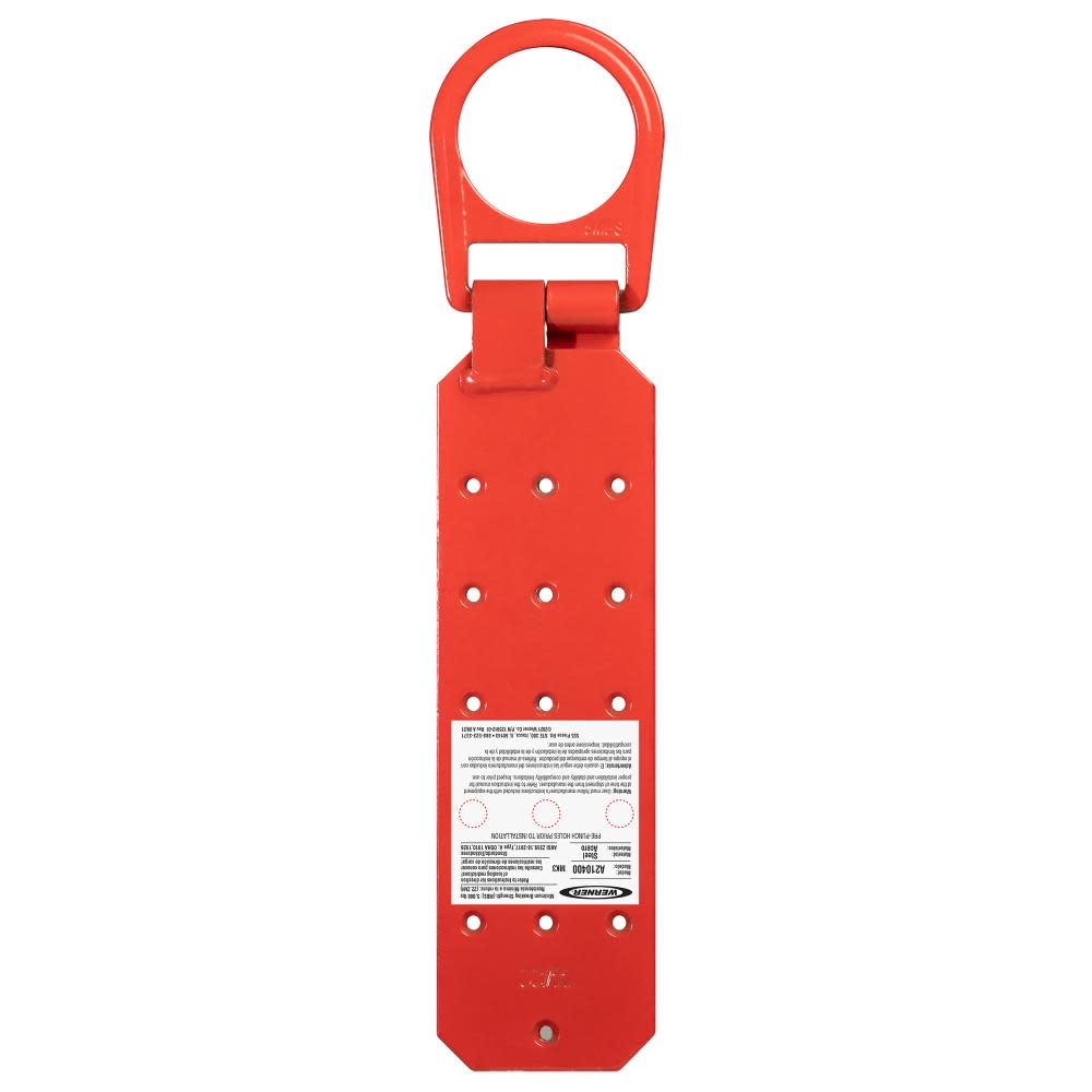 Werner Plated Steel Roof Anchor with D-Ring - Flockneti
