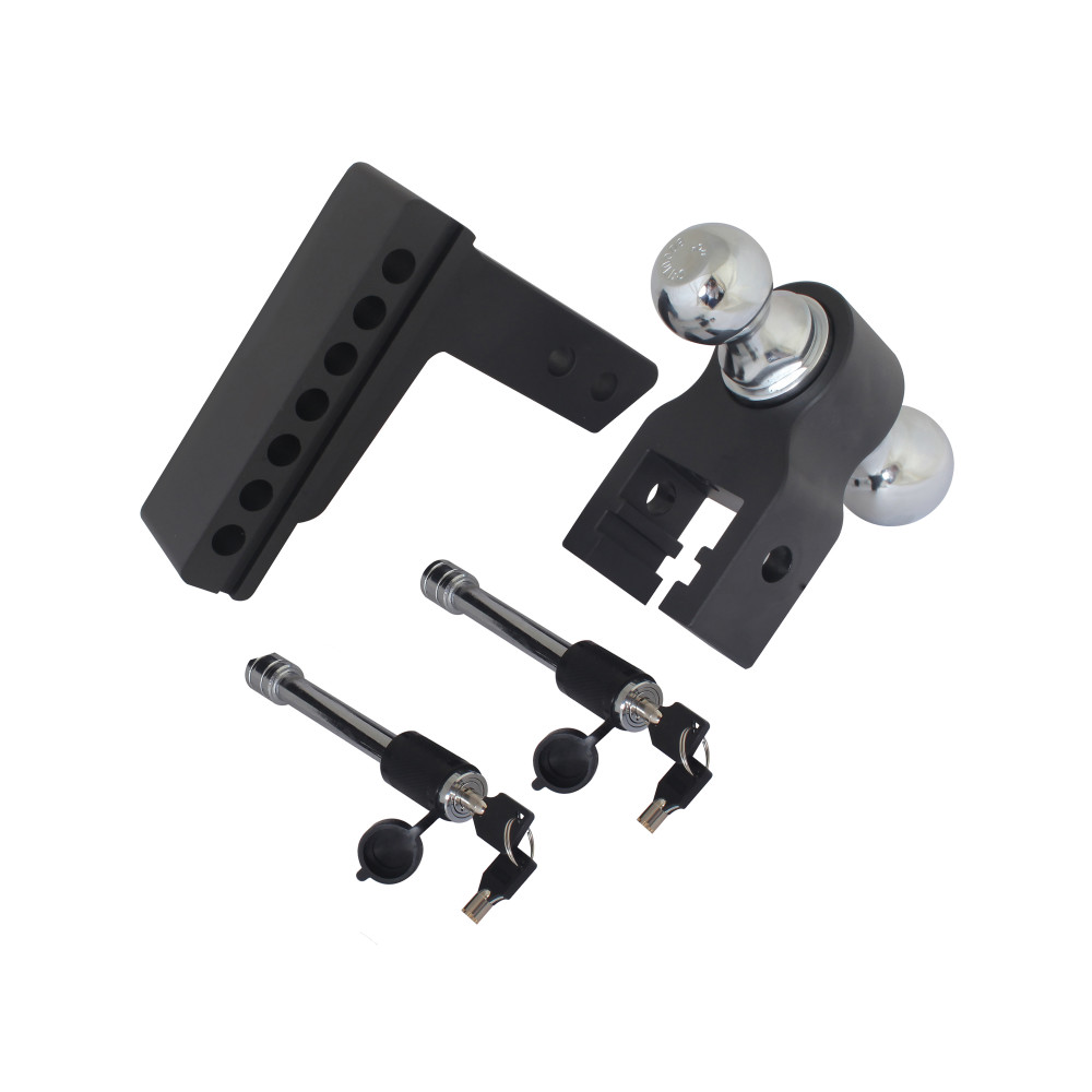 Trailer Valet Blackout 8000 lbs & 10000 lbs Capacity Adjustable Drop Hitch 2″ & 2 5/16″ Ball - Flockneti